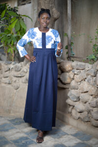 Robe longue motifs floraux