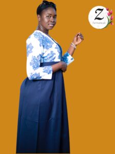 Robe longue motifs floraux