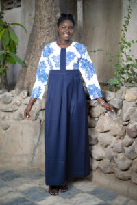 Robe longue motifs floraux