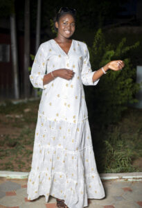 Robe Longue Brodée Cotton Dakar