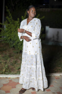 Robe Longue Brodée Cotton Dakar