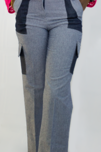 Pantalon Cargot – Jean et wax bleu dakar