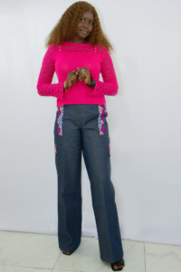 Pantalon Cargot – Jean et Wax Rose – Dakar