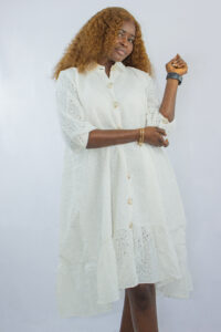 Robe Chemise Brodée cotton – Dakar