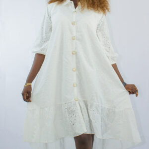 Robe Chemise Brodée cotton - Dakar