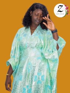 Kaftan soie brocard Dakar