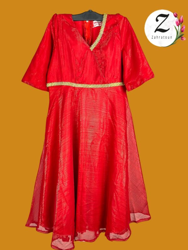 Robe mi longue soie – petite fille – Dakar