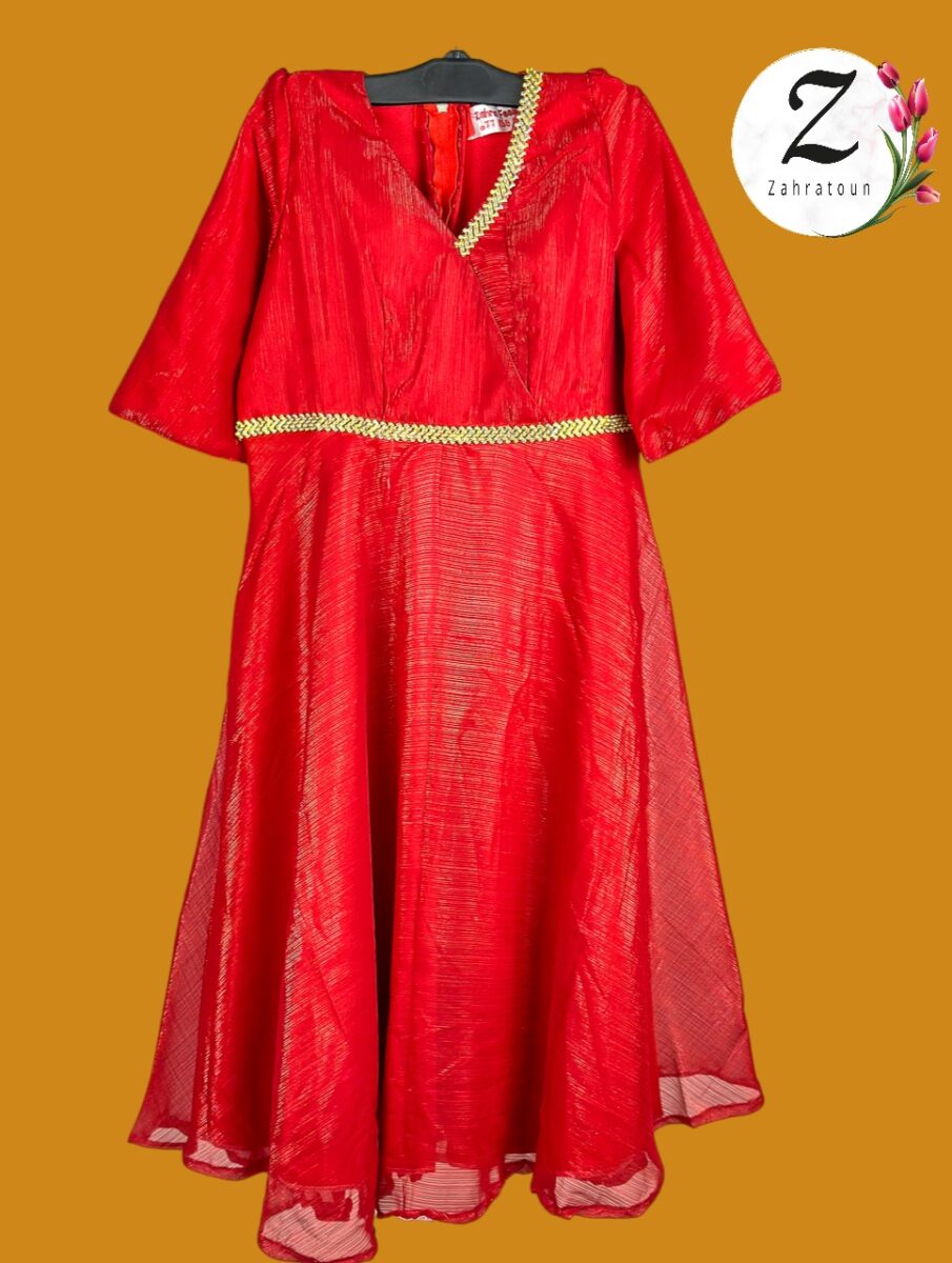 Robe mi longue soie – petite fille – Dakar