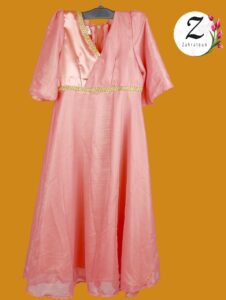 Robe mi longue soie – petite fille – Dakar