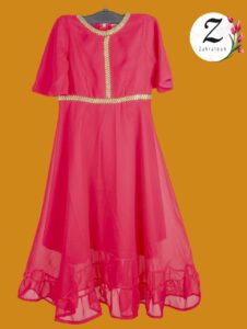 Robe mi longue soie – petite fille – Dakar