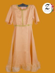 Robe mi longue soie – petite fille – Dakar