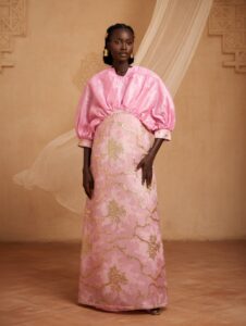 Robe longue rose femme Adja