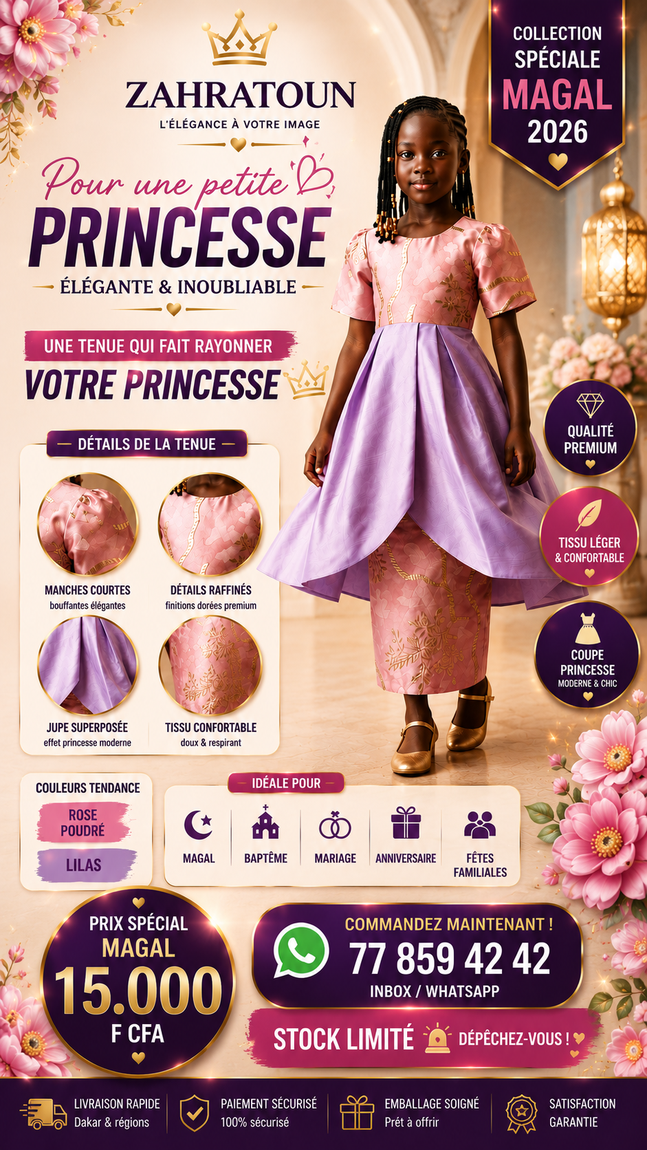 Robe et jupe brocard