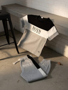 Ensemble garçon BOYS gris noir et blanc