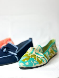 Ballerines bleu marine femme à nœud