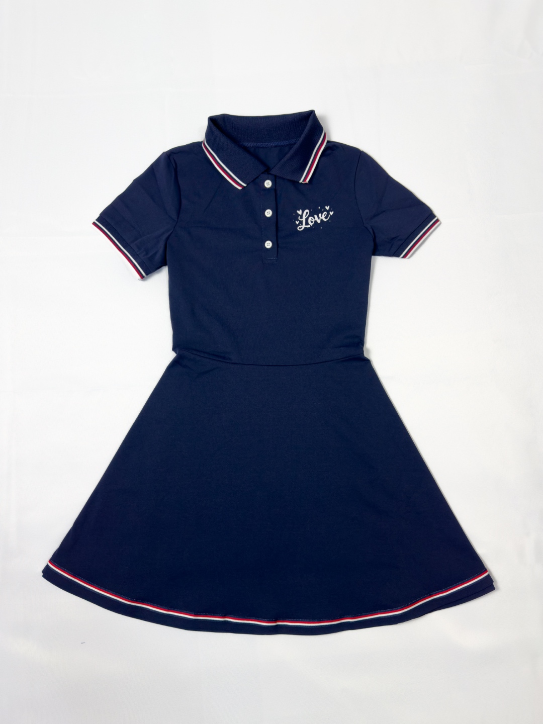Robe polo bleu marine fille 4 à 6 ans