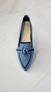 Ballerines bleu ciel à nœud