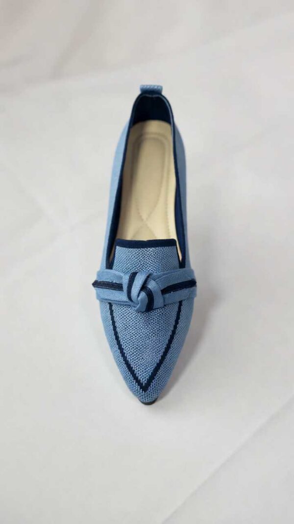 Ballerines bleu ciel à nœud